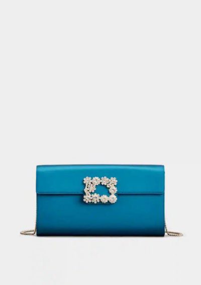 Rogger vivier Efflorescence Clutch in satin