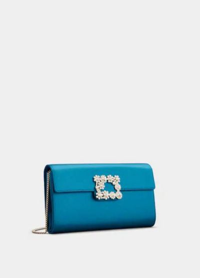 Rogger vivier Efflorescence Clutch in satin