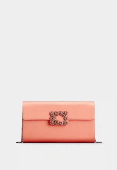 Rogger Vivier Efflorescence Clutch in satin