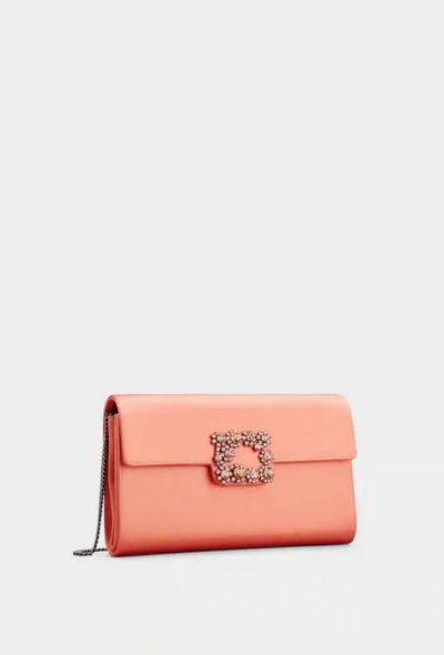 Rogger Vivier Efflorescence Clutch in satin