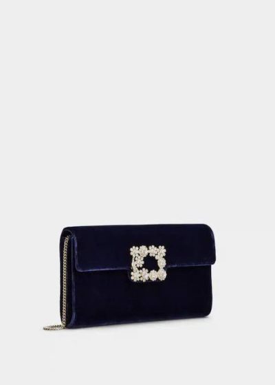 Rogger Vivier Efflorescence Clutch in velvet