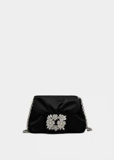 Rogger Vivier Efflorescence Micro Clutch in satin