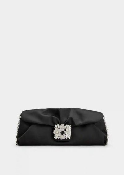 Rogger Vivier Efflorescence Clutch in satin