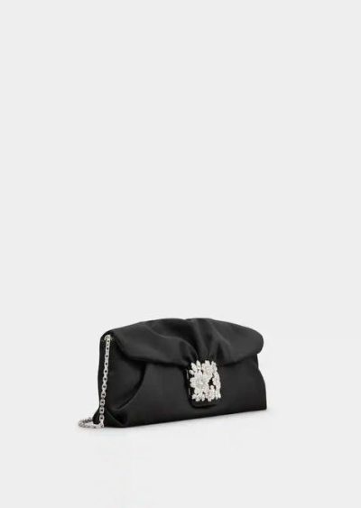 Rogger Vivier Efflorescence Clutch in satin