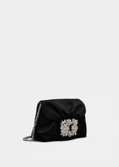 Rogger Vivier Efflorescence Micro Clutch in satin