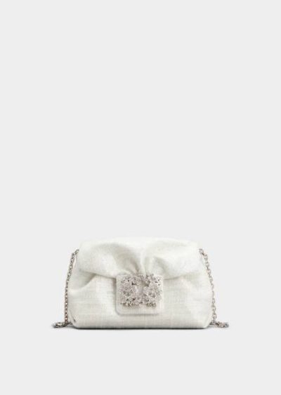 Rogger Vivier Efflorescence Micro Clutch in satin