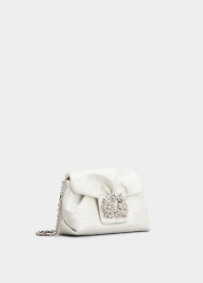 Rogger Vivier Efflorescence Micro Clutch in satin