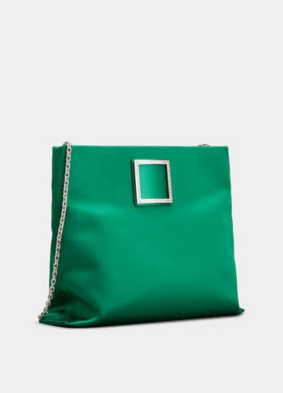 Rogger Vivier Trompette Clutch in satin