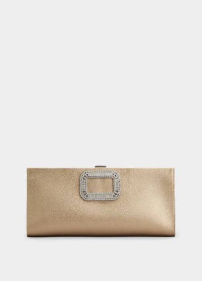 Rogger Vivier Pilgrim Clutch in leather