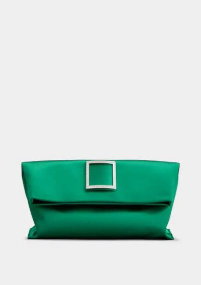 Rogger Vivier Trompette Clutch in satin